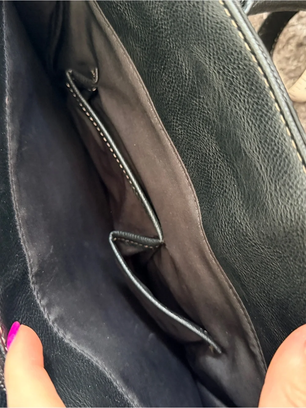 Nine West Black Pattern Handbag with Long Strap and Short Strap